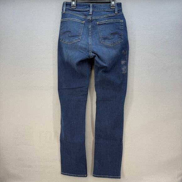 Silver Jeans Women's Jeans 27x31 (4) Blue Avery Straight Leg Preppy Normcore - Picture 2 of 16